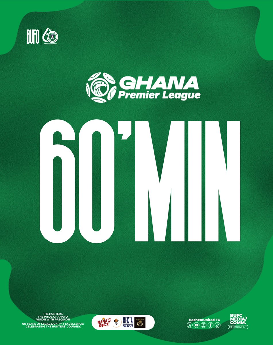 BechemUnitedFC's tweet photo. An hour up !
Accra Hearts of Oak 0οΈβ£ π 0οΈβ£ Bechem United
#BUFCπ
#GPLMD3 #GPL2026
#HeartsBechem https://t.co/mcqFWEXdeR