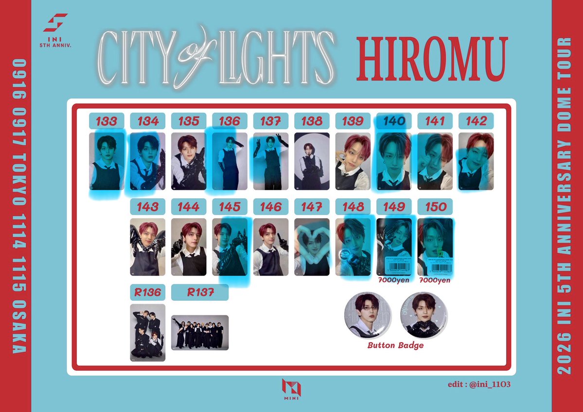 NazuNazua's tweet photo. INI CITY OF LIGHTS ラントレ 交換 トレカ 

【譲】松田　佐野　西　田島　池﨑　藤牧

【求】消えてない髙塚＋139〜142、
　　136〜138除く木村

郵送or京セラ両日
まとめての方優先

検索よりお気軽にお声がけください。

#INI交換 https://t.co/ozHswcfsxf
