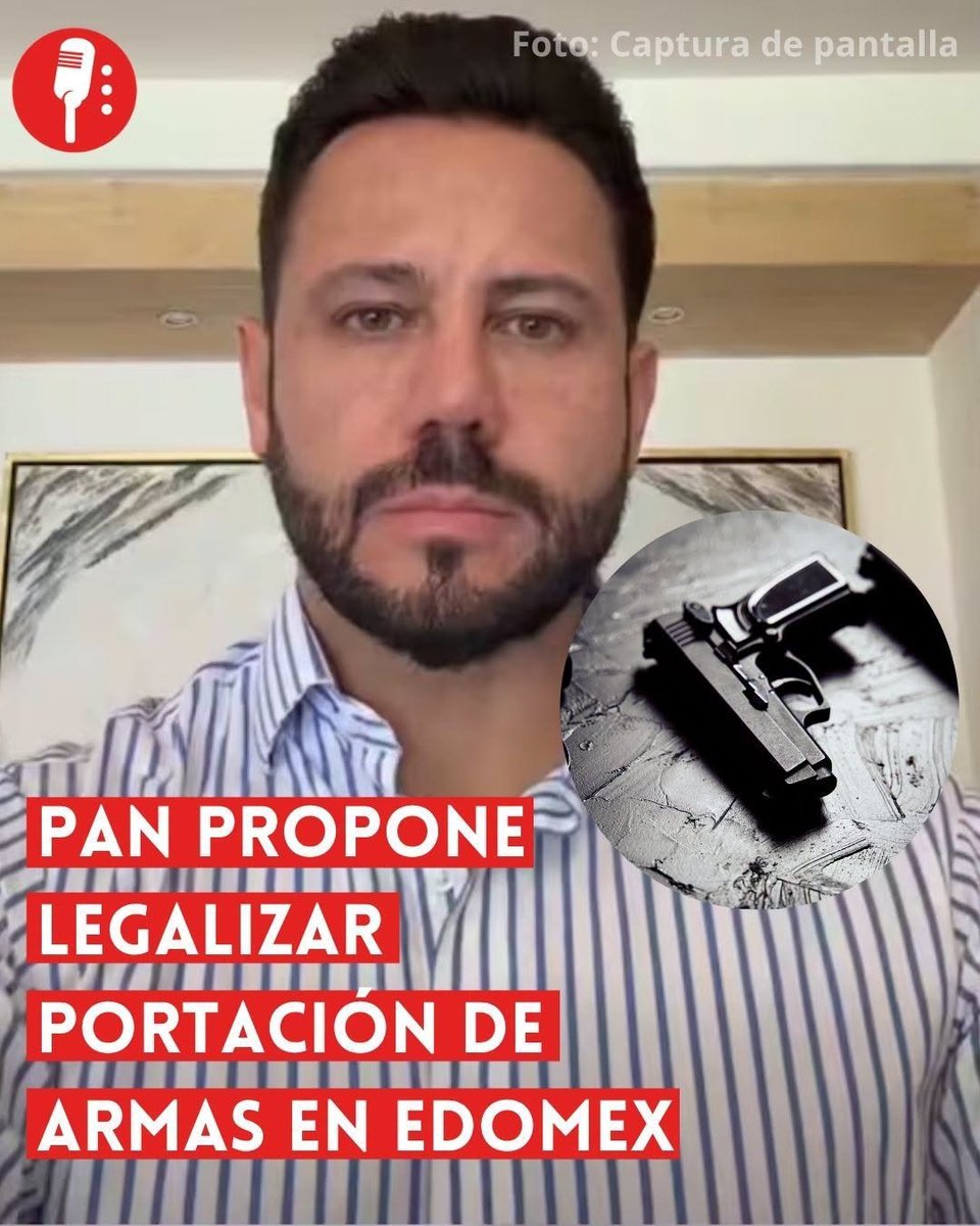 YosoyPedrero's tweet photo. 🚨OJO: PAN PROPONE LEGALIZAR PORTACIÓN DE ARMAS EN EDOMEX

El dirigente del PAN en el Estado de México, Anuar Azar Figueroa, propuso analizar la posibilidad de legalizar la portación de armas de fuego para ciudadanos que cumplan con requisitos legales, físicos y psicológicos, bajo el argumento de que las familias no deben quedar indefensas frente a la delincuencia.
https://t.co/qxhFHaj0mv