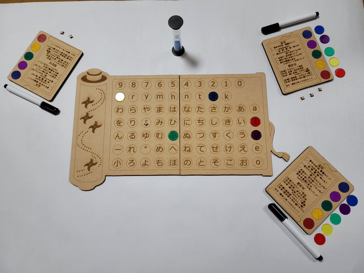 DiceKDiceKnotP1's tweet photo. @BoardGame_Mars 自薦失礼します

『砕破忍-Cipher Nin-』
3～6人/60分～/10歳～
https://t.co/cMnDuAVn7O

親が用意したお題を巻物ボードに暗号化して配置したチップから解読・予想して解答する暗号作成・解読ゲーム
でも裏切り者に解読されると…

現在予約受付中です
https://t.co/skgXVEFQzX https://t.co/i3nD5K7L3q
