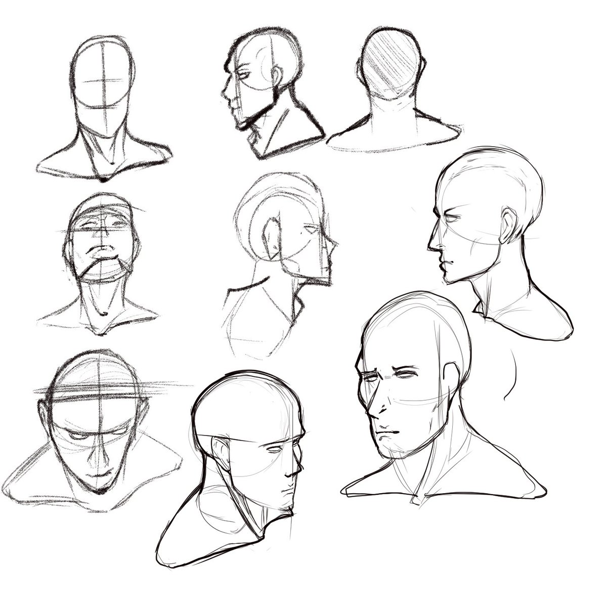 CynnixDraws's tweet photo. Some head practice 
#art https://t.co/QvTjqcUEz1