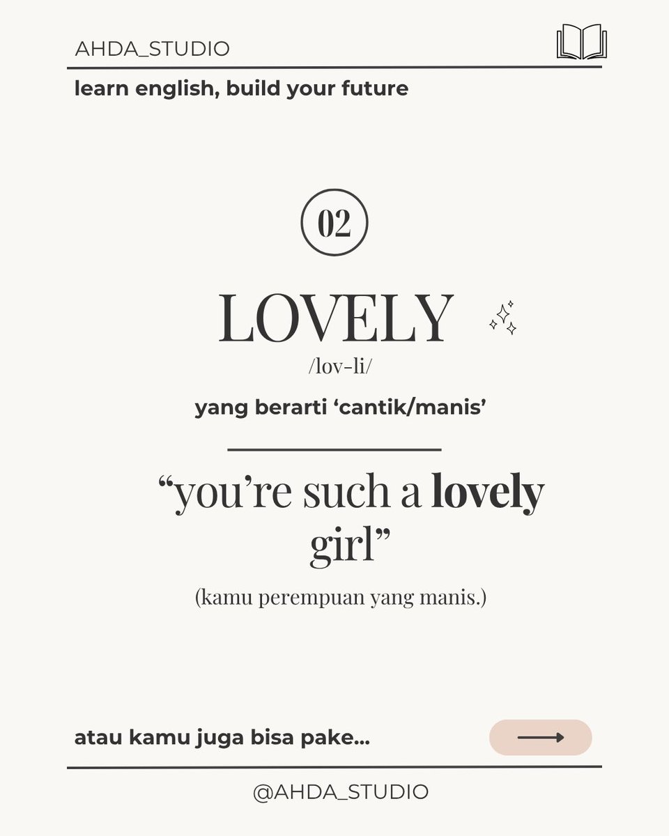 ahda_studio's tweet photo. new ways to say “beautiful” — save this! 🫶🏻

#englishvocabulary https://t.co/INHpU2oP5P