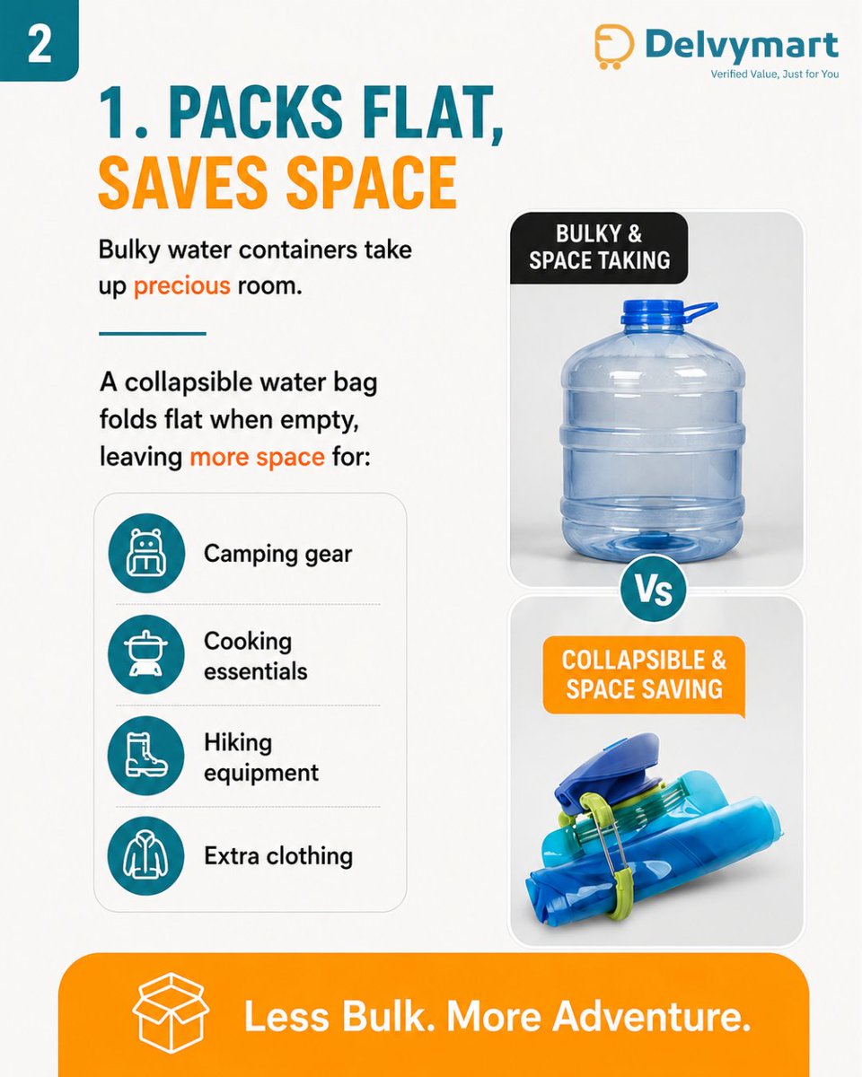 delvymart's tweet photo. 💧 Meet the Portable Collapsible Water Bag — your perfect companion for camping, hiking, travel, picnics, and outdoor adventures! 🌿✨

🛒 Shop Now: https://t.co/OjL4CHjFSx

#PortableWaterBag #CollapsibleWaterBag #CampingEssentials #TravelEssentials #OutdoorGear #HikingGear https://t.co/mi3NAfTaK2