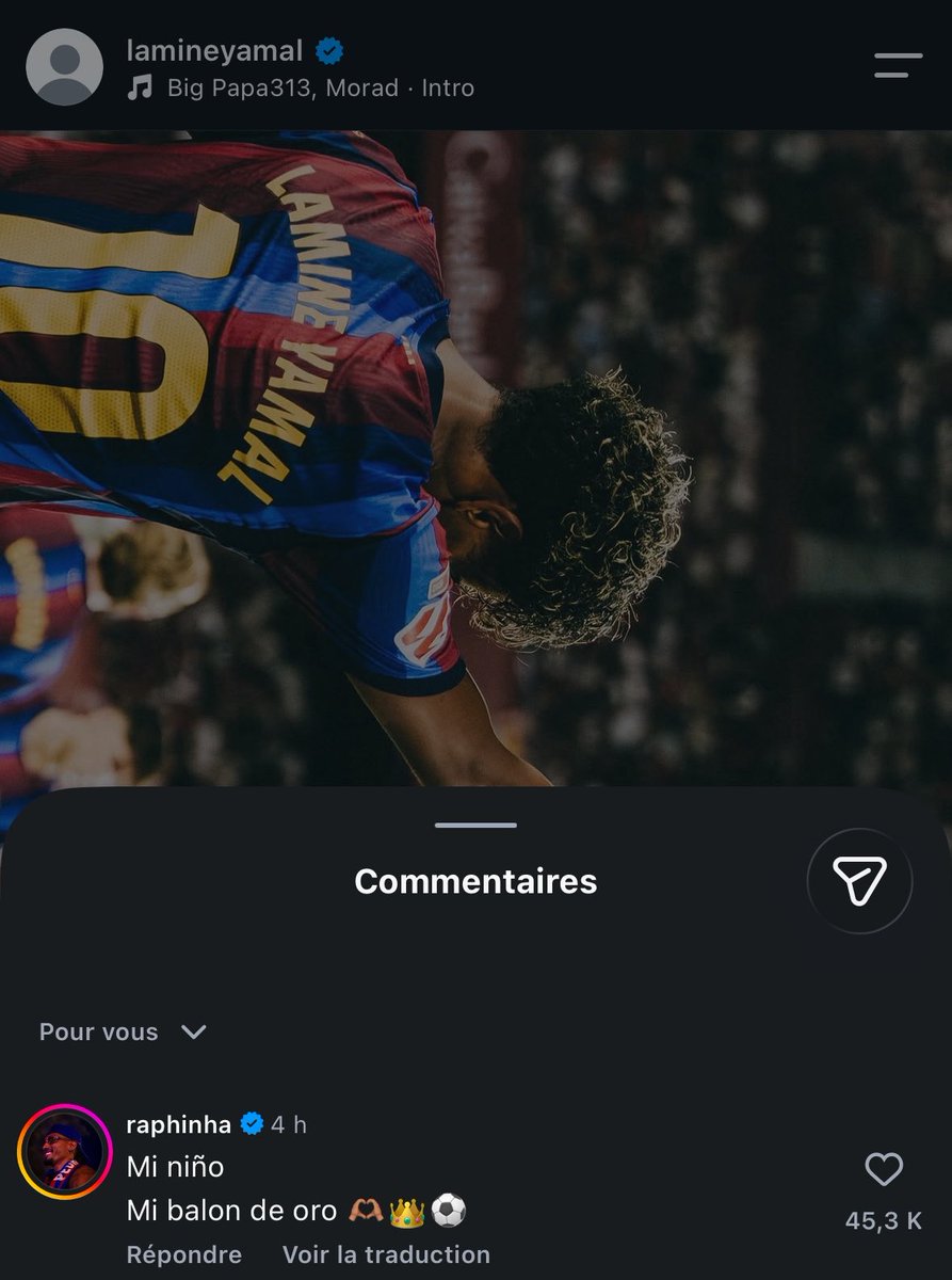 VisionBlaugrana's tweet photo. 🚨 Raphinha qui continue la propagande #LamineBalonDeOro 🌕 https://t.co/NC2dlW7ZdY