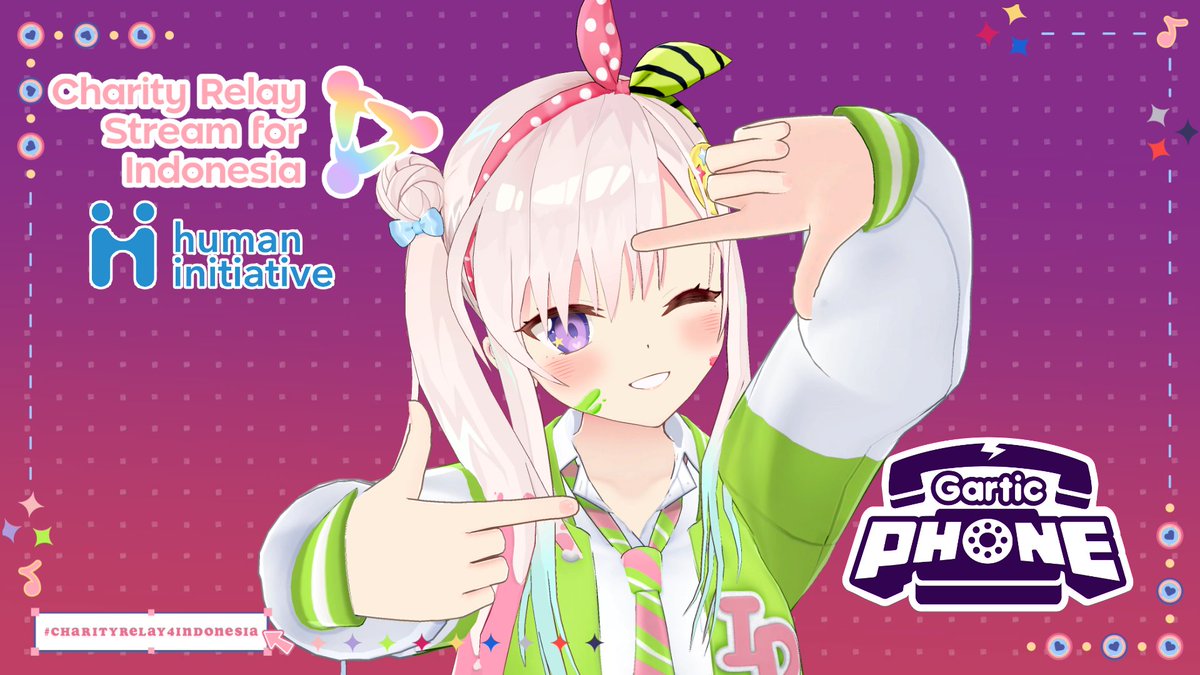 airaniiofifteen's tweet photo. My stream for tomorrow! 

We will be playing Gartic Phone with members with the theme: Indonesia & holo Indon members 😎

Donation will be given through the superchat in the stream so please do join us!

20.00 GMT+7 / 22.00 JST
https://t.co/XjuKiaNyEg

#HumanInitiative #CharityRelay4Indonesia #ioLyfe