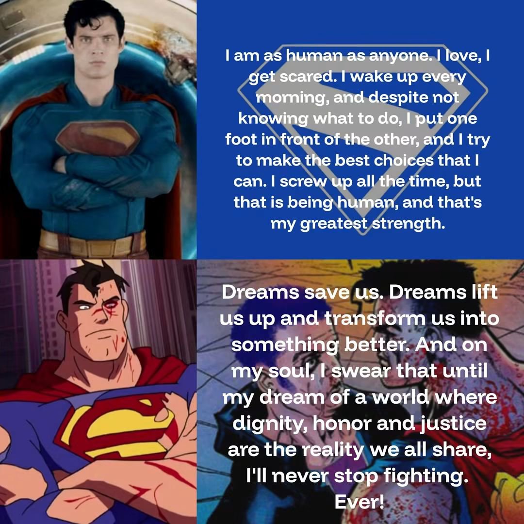 joseJuarez67100's tweet photo. @Itssan17 Snyder ruined Superman by making everything realistic, dark and serious. Another evil God like Injustice. Gunn gave him more emotions, more personality and more dialogues to inspire humanity without being ashamed of that as a symbol of hope, a human, a hero, a friend. https://t.co/BPSufKcVrf