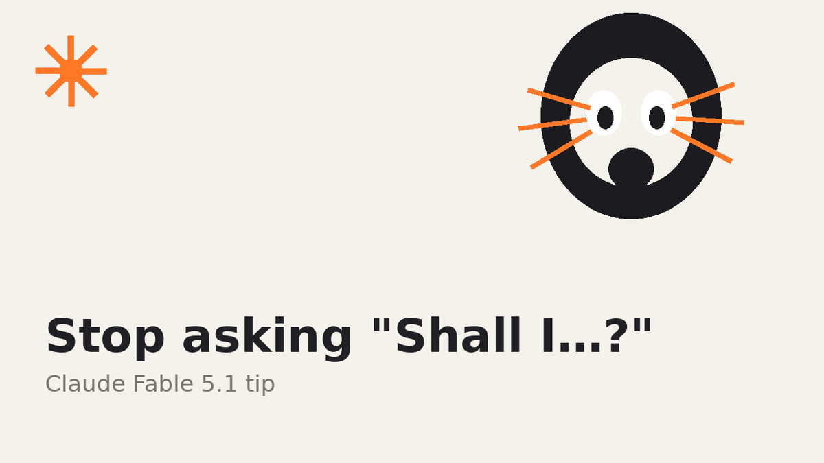 ramanpal's tweet photo. Claude Fable 5.1 tip that fixed my long marketing agents:

It drafts the plan.
Says "Next, I'll…"
Ends the turn.

I have to reply "continue."

Anthropic's own Fable 5.1 prompting docs call this out.
Long-horizon model. Still needs a finish-the-whole-task nudge. https://t.co/G3Pme4KSIe