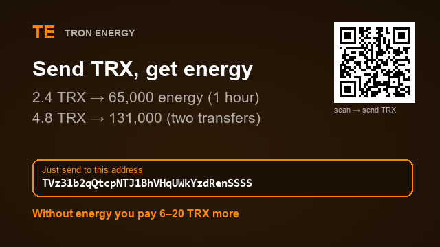 AustinSquigv's tweet photo. If one transfer costs a coffee, check this.

Address : TVz31b2qQtcpNTJ1BhVHqUWkYzdRenSSSS

Delegated straight to the sending wallet
#cryptostaking #OKX https://t.co/wWi0yKnHpr