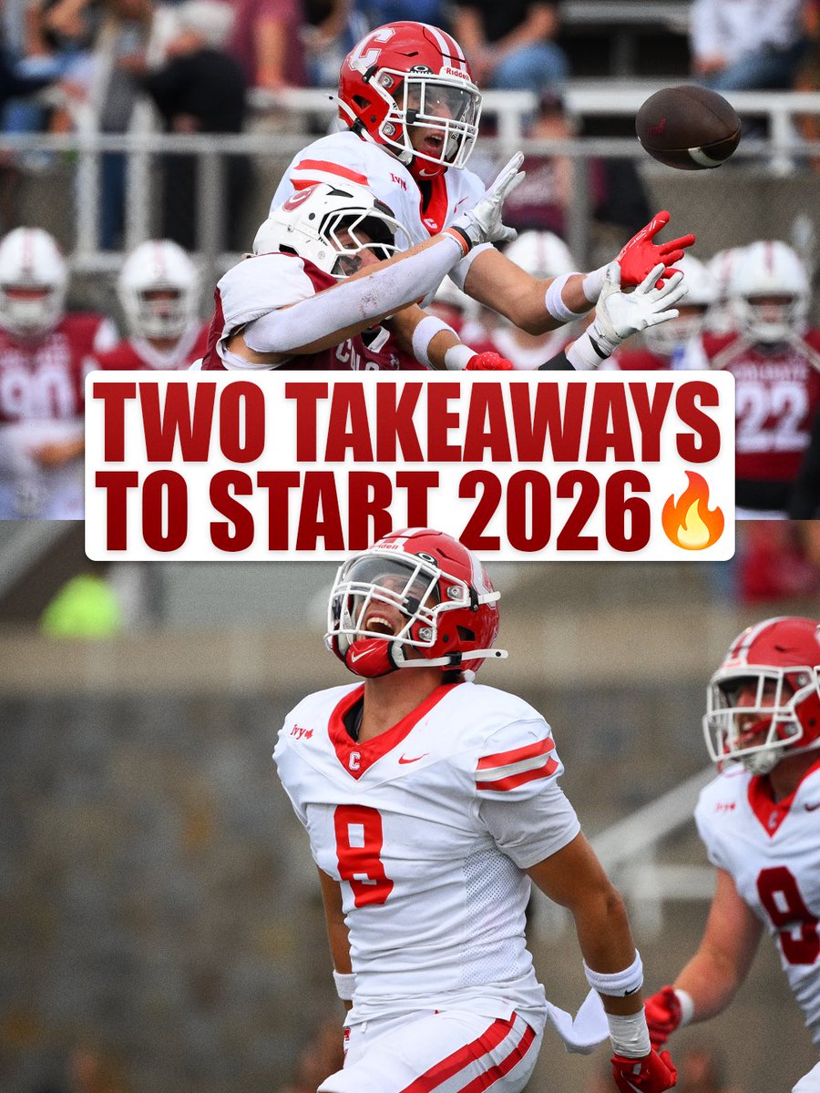 BigRed_Football's tweet photo. What a start to the year for Tommy MacPherson‼️

#YellCornell https://t.co/Bfhsc1u9Pk