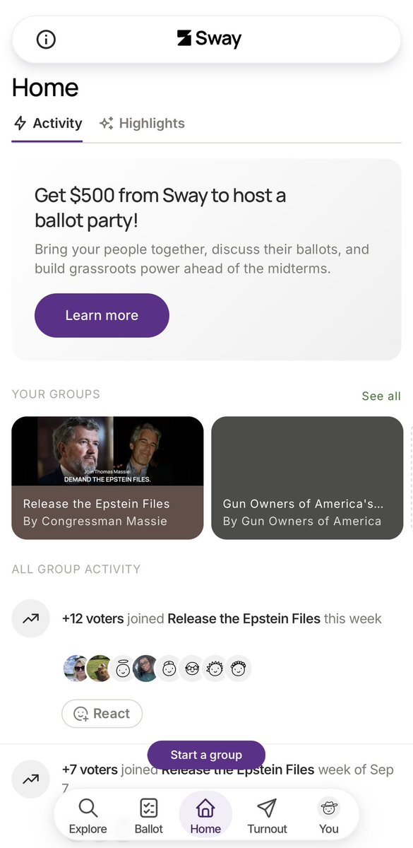 mtgreenee's tweet photo. If you really want to piss off Larry Loomer, be like me and other freedom and liberty loving Americans like Thomas Massie and Gun Owners of America and sign up to join Sway!

Bring your closest circle together on America’s hottest up and coming grassroots movement election app to be a voting power house on elections you care about especially state and local!

Larry is going to lose her shit and fervently frantically posts all day if you take back control from her little man god, Trump, and his Epstein associates and block their data centers being built by your homes and kids schools, stop Flock government surveillance, and vote to force your elected leaders to work for America and not foreign countries and their donors!!
 
Sway will even give you $500 to pay for the costs of your ballot party!!
No it’s not the big bucks like Larry gets when she lobbies on behalf of foreign wars and no it’s not a Trump buying votes $5,000 check, but $500 will cover the costs of some yummy appetizers or dinner for your awesome friends at your party!

Sway hasn’t developed a filter to fix Larry’s face yet, but they have developed an app that makes you, and you’re voting block a forced to be reckoned with.
Here’s how you join!
https://t.co/okRNNasaGI