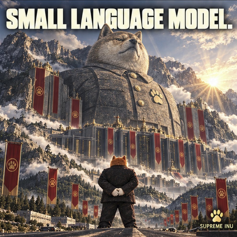 BinanceCall's tweet photo. Our smallest model.
I have remained humble.

Supreme Intelligence.
Supreme Inu.

$SI
0x68bda12fa6c368c5f57b86ebc49c95d5c9d80ff2 https://t.co/PrzTxHh0Jh