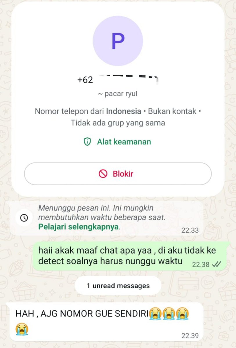 overshink's tweet photo. nasib punya 2 nomor pribadi,,, gue tadi sambil berak scroll chat nemu gini,,,, (kirain cust) mna gue beneran lagi kepikiran ini chat apa,,,, pusing karna chat ke clear , g ke dectect + ada pertanyaan juga dari cust,,,, dan nemu moment ini😭💔💔💔💔 mana nomor w kaga dectect kntak https://t.co/B97n4pfPPw