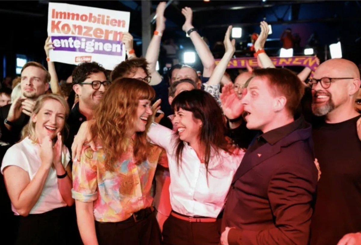 HadrienClouet's tweet photo. Plus de 25% des voix à #Berlin pour nos camarades de Die Linke 👌🔥 
Bravo à elles et eux, en capacité de diriger une large majorité pour exproprier les grands spéculateurs immobiliers !

*

Über 25 % der Stimmen in #Berlin für unsere GenossInnen von Der Linke 👌🔥 
Ein großes Lob an sie alle, die nun in der Lage sind, eine breite Mehrheit anzuführen, um die Baulöwen zu enteignen!
