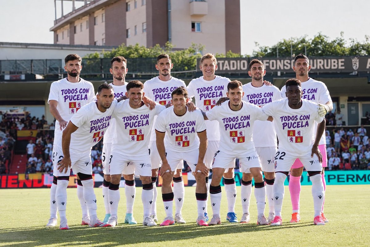 alvaroalprzz_'s tweet photo. 👏EL MUNDO DEL FUTBOL SE VUELCA

Así salió el @ADCeuta_FC en su choque contra el Real Valladolid.

Maravilloso gesto. https://t.co/C6SB0DjNiy
