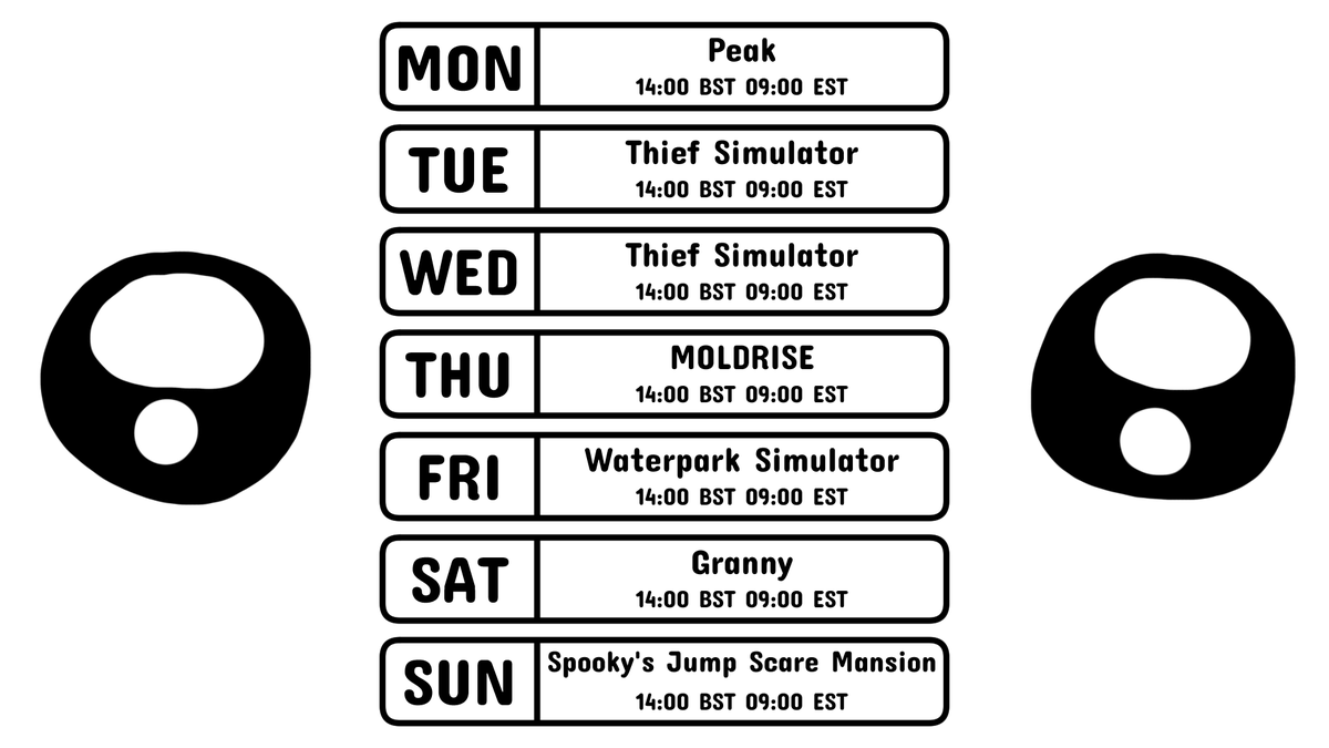 Cwisiz's tweet photo. Schedule for the coming week! 🤍 https://t.co/iod7dn59p4