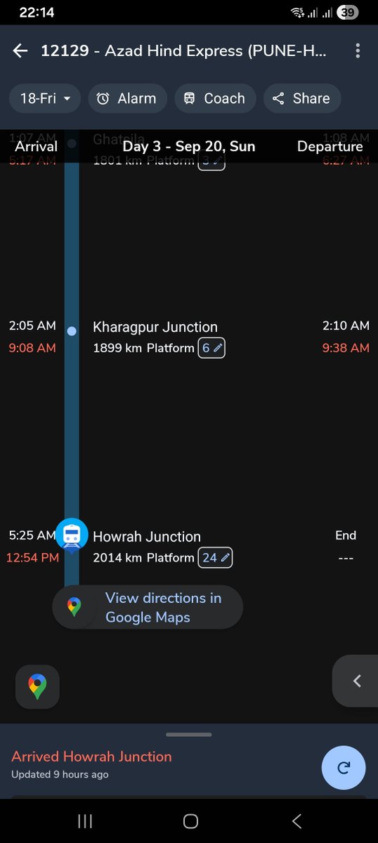 ArijitC69314641's tweet photo. @RailwaySeva @drmhowrah O my god.... After reporting the matter, the train reached at 1 pm.... Difference is sm to pm.... Wah wah... What for the Govt. run train.... 
Shame shame..... https://t.co/WCXDrKcL7B
