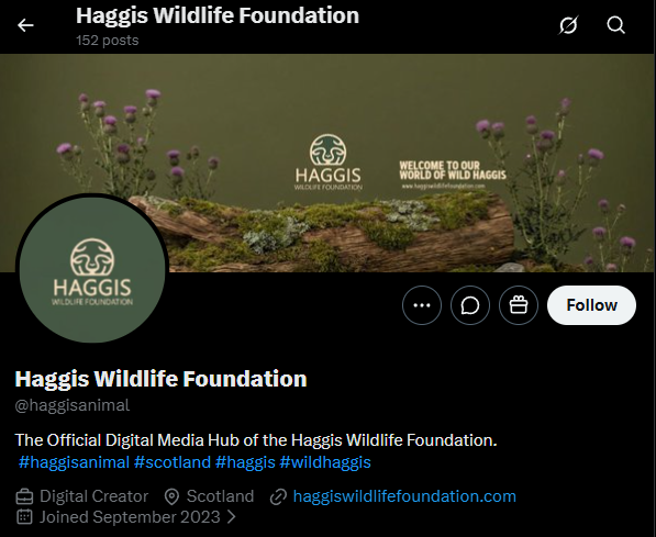lebombjam's tweet photo. Not sure how we have never ran this, a mythical species of cute animals named "Haggis" is taking over the internet!

Millions of views across TikTok and IG this little animal is blowing up everywhere!

It has an entire foundation dedicated to it posting content daily and keeping the legend of the haggis alive!

Somehow this has never ran! Check it out!

https://t.co/fHqvy89Bew

https://t.co/yOa5a41N0q

https://t.co/xCg5QzkTwT

https://t.co/b7Iw36AcDS