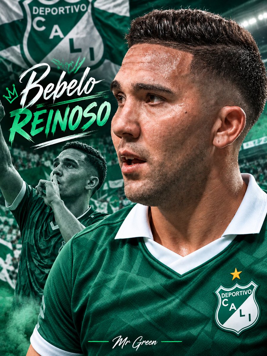 MrgreenOG1912's tweet photo. ¿Bebelo Reinoso crack? Sí, ¡recrack! 

Fino, técnico, con muy buenos pases y jugadas diferentes. Me gustaría verlo más suelto por la cancha y no tan tirado a un costado; siento que ahí pierde creatividad ,ademas que no es un jugador que siente la marca,trata de hacerlo pero no te va hacer ese trabajo tactico como otros.

Lastimosamente, las lesiones no lo han dejado crecer. Yo diría que en el @DeportivoCaliCP apenas hemos visto un 40% de lo que podría dar estando al 100%. Y como escuché ayer: si estuviera al 100%, probablemente no estaría jugando en Colombia.
Lástima que su préstamo termina en diciembre y no tiene opción de compra.

Si Benedetti no alcanza a recuperarse para enfrentar a Santa Fe, Bebelo sería el reemplazo ideal para el Poeta. Y algo curioso: hasta ahora lo veo mucho mejor entrando como revulsivo que siendo inicial.