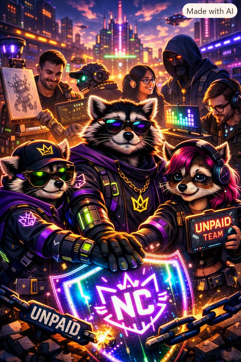 cosmiccoon10304's tweet photo. Neon Coon and the crew stand together — creators, admins, and artists united under one light.
We fight for fairness.
We fight for the team.
We fight for truth in neon.
If you agree with me, say “PAID” in the comments.
#Neoncoon
#Glowlegions
#FightForFairness #TeamUnity #ExposeTheUnpaid #NeonJustice