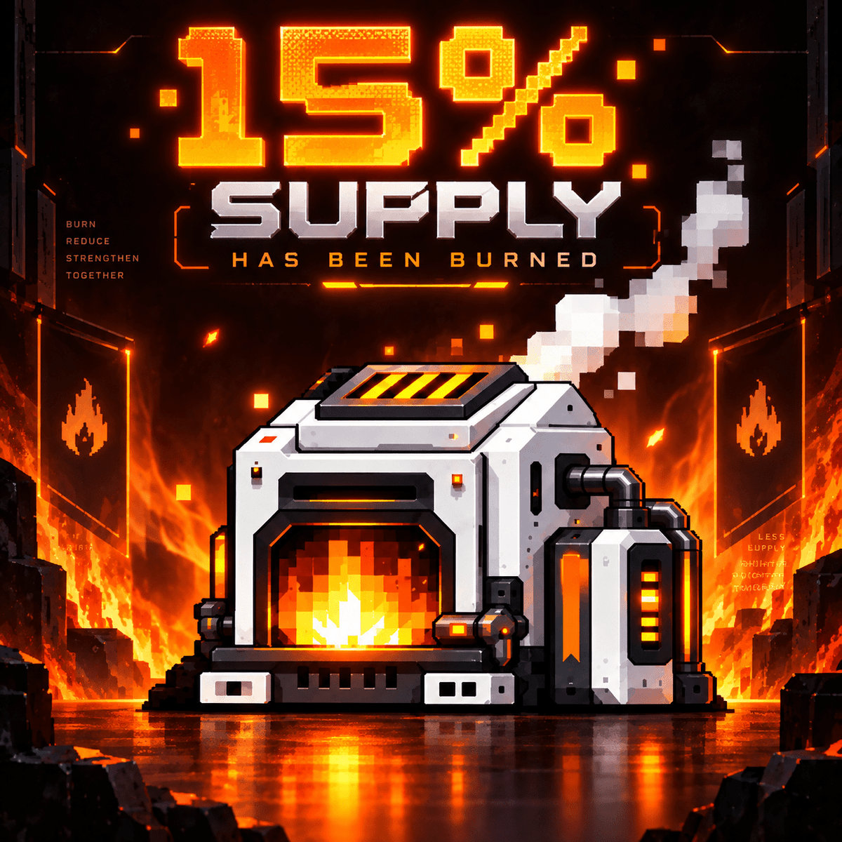 jevburns's tweet photo. 15% OF TOTAL SUPPLY INCINERATED! 

The furnace is unstoppable. In record time, $JEVBURN has officially incinerated over 150,000,000 TOKENS — removing more than 15% of the total supply from existence forever!

Every buy, every trade on Robinhood Chain feeds the beast.

 LIVE MILESTONE TELEMETRY:
 Total Burned: 151,999,585+ $JEVBURN (15.20%)
 Supply Remaining: Only ~84.8% left in circulation
 Mechanism: 100% Autonomous (Sweep Fee ➔ DEX Buyback ➔ Burn)
 Destination: Irreversible Dead Sink (0x000...dEaD)

Verify every transaction hash, cycle proof, and explorer receipt live on our ledger:
 https://t.co/bsRFzxbIxf

You can't stop math. You can't stop the burn.