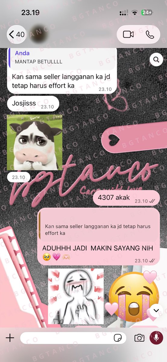 bgtanco's tweet photo. ini cust langganankuhh lucu sekali malam", BETULAN EFFORT😭

makaciiiii yaa cantikquuuu, jadi makin cintahhh🫶🏻💗🥹 https://t.co/hJ1wYDthvt