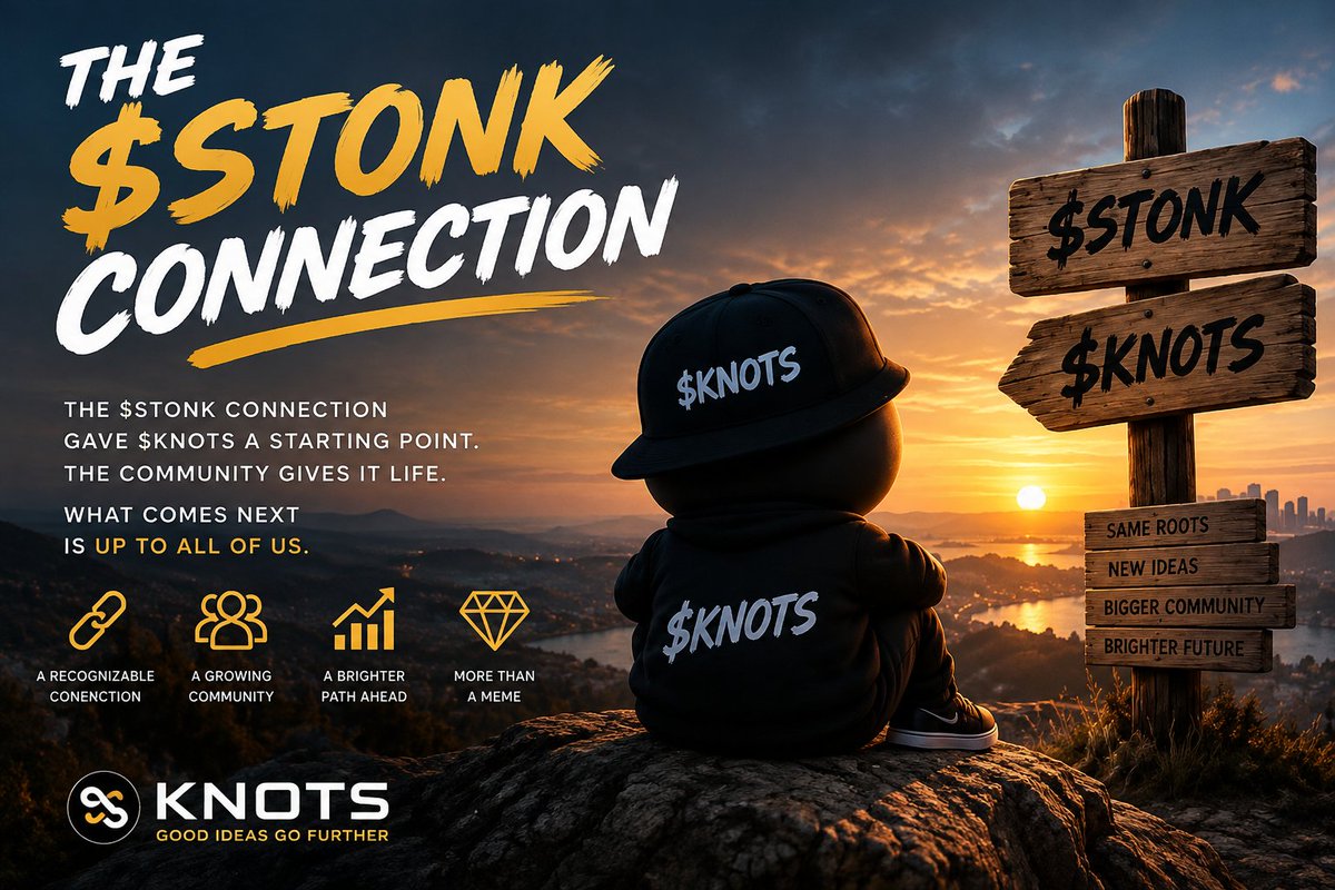 KansaiTv_'s tweet photo. One thing I find interesting about $KNOTS is that it already has a recognizable connection through $STONK.
That gives the project a starting point instead of having to build attention from zero.
The real question is what KNOTS builds from there.
@KnotsOnStonk @knotsWHALE https://t.co/GzmZP8cVJq