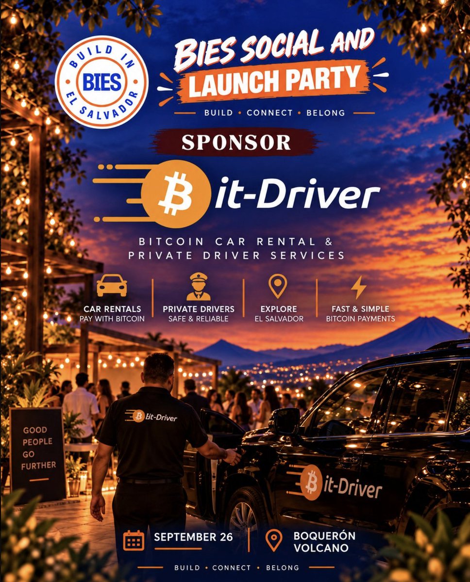 BuildInES's tweet photo. Exciting news!

A huge thank you to @bitdriver_sv  for sponsoring our BIES Social &amp; Launch Party! 🙌

We’re honored to have them as part of the night. https://t.co/Iyq0xebGJ3