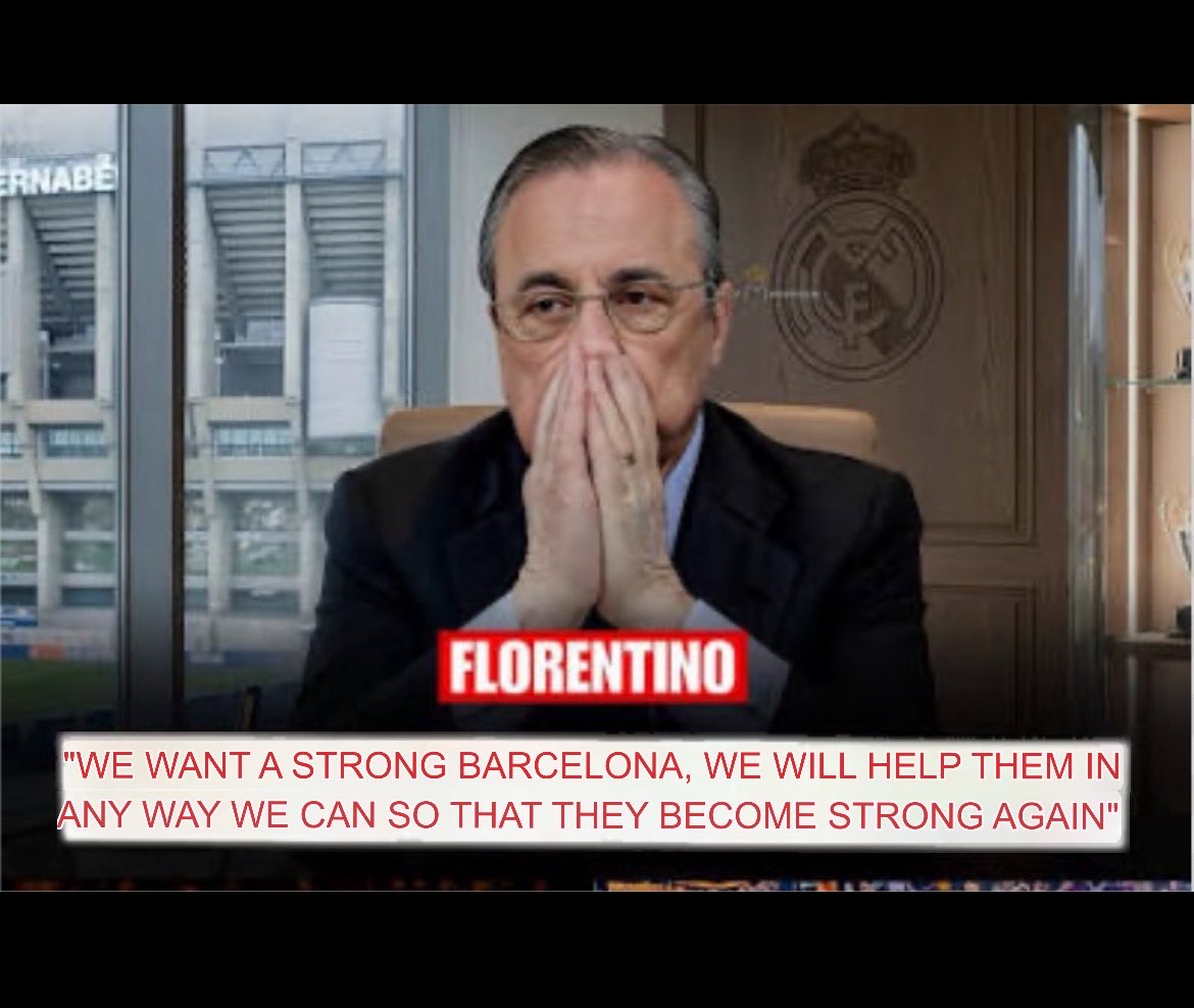 JohnHonesty__'s tweet photo. He got what he wanted. A strong Barca, and a Madrid that generates a lot of revenue where the sporting side is the last priority. Enemy of the club.

#PerezOut #FlorentinoDimision https://t.co/Gprwd53fyP