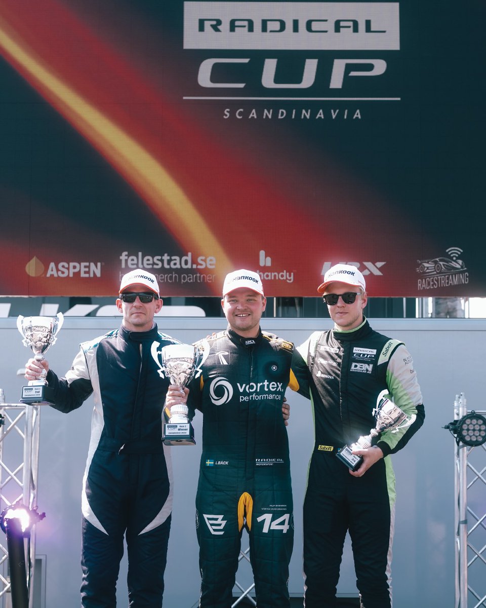 DarlineFriwp's tweet photo. What a home weekend. Vortex Performance leaves Ljungbyheds Motorbana after sweeping all three Radical Cup Scandinavia races, with strong performances in PRO SR1 and Formula Nordic. Next up: Radical Cup Europe at Nürburgring. https://t.co/K25N6XLZz5