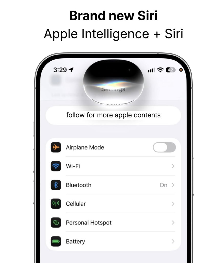 ios_leaks's tweet photo. iOS 27 Siri Ai Animation Looks Cool and Apple Intelligence is actually smarter

Telegram community👉 https://t.co/bGlBtMIPBs https://t.co/CGrK0P59v7