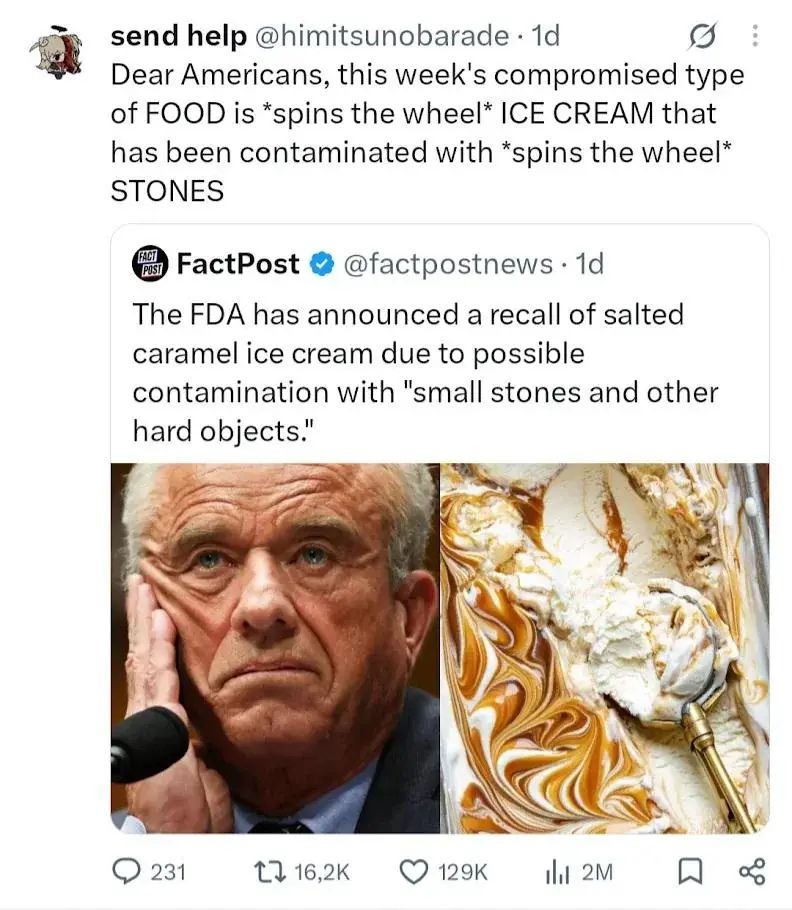 Zarathyst's tweet photo. Maybe regulations on food are actually INCREDIBLY FKING IMPORTANT?!?!?!

I'm not claiming that RFK Jr is the literal Horseman of Pestilence from the Christian Bible... but I've never seen them in the same room together. https://t.co/O6ntFntV9P