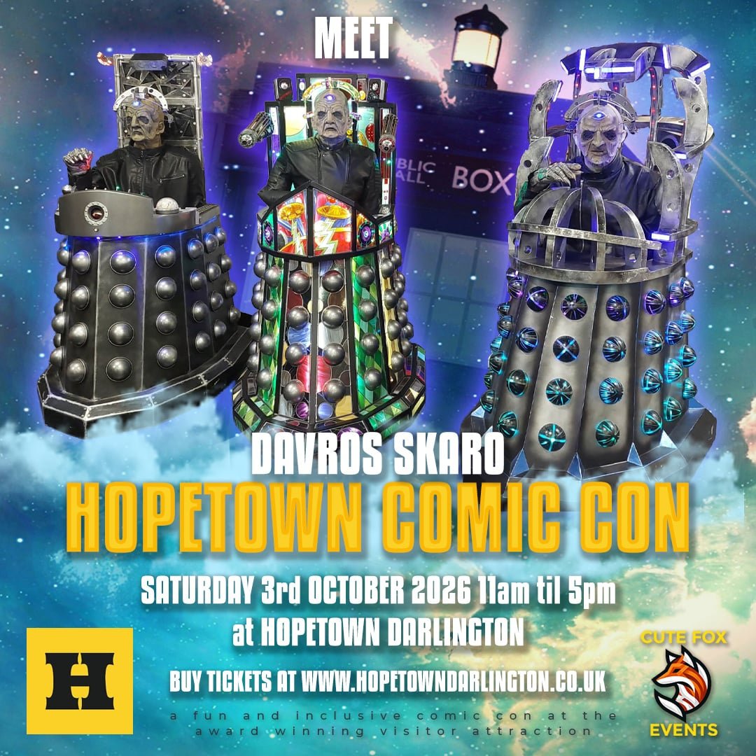 Dadros3's tweet photo. #Davros will be in Hopetown on Saturday 3rd October.
It's going to get messy! https://t.co/8XQrnx8BqX