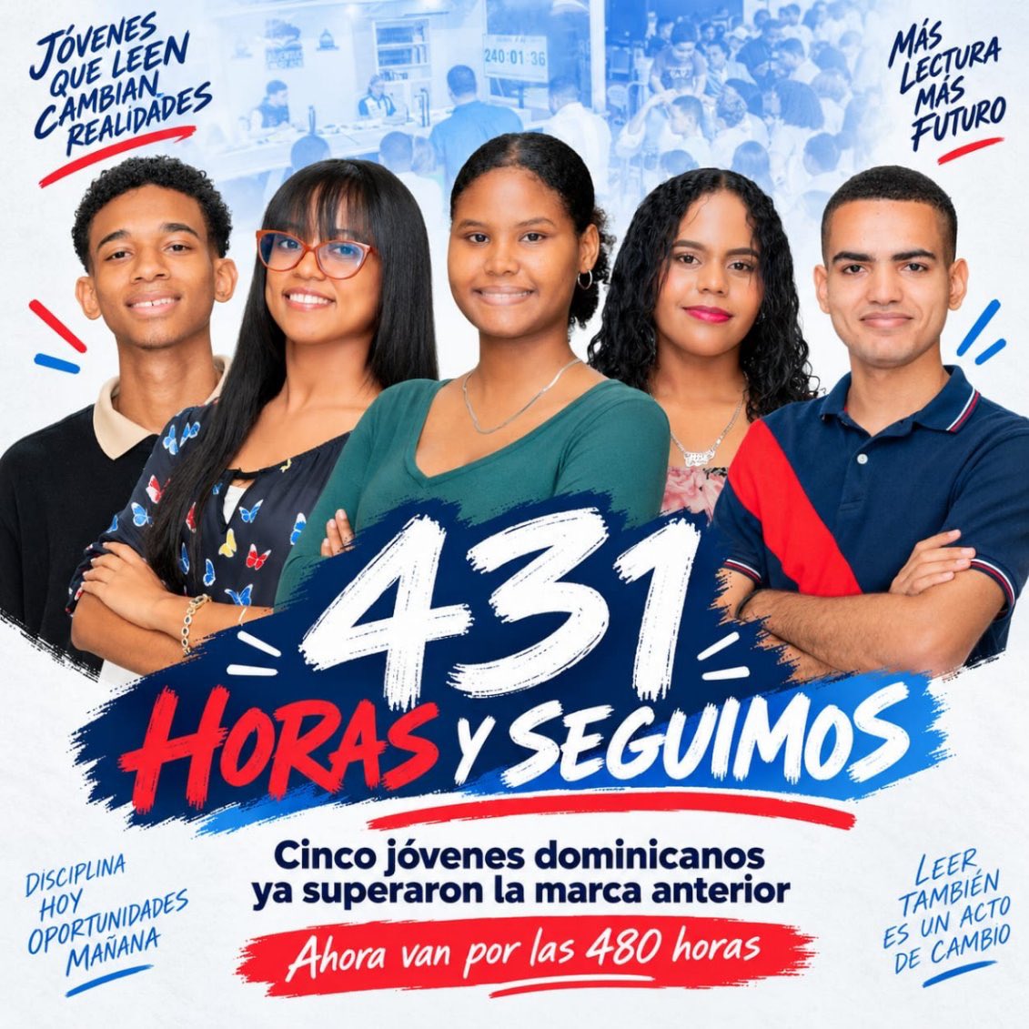 Ironellys91's tweet photo. 431 horas por la lectura!!! #JuventudEnVozAlta https://t.co/xv7yOonYrs