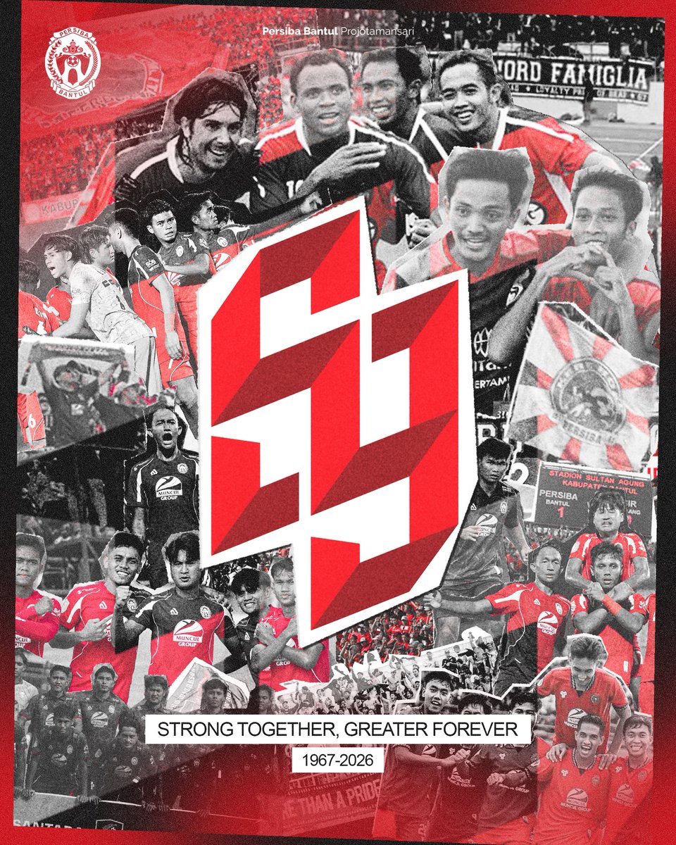 Persiba's tweet photo. 𝙎𝙏𝙍𝙊𝙉𝙂 𝙏𝙊𝙂𝙀𝙏𝙃𝙀𝙍, 𝙂𝙍𝙀𝘼𝙏𝙀𝙍 𝙁𝙊𝙍𝙀𝙑𝙀𝙍 ‼️

Menuju 6 Dasawarsa❗️

Kelangsungan Persiba bukan hanya sampai hari ini saja, harapan &amp; warisan yang akan terus hidup dan tumbuh dari generasi ke generasi ❤️

𝙋𝙚𝙧𝙨𝙞𝙗𝙖 𝘽𝙖𝙣𝙩𝙪𝙡,𝙨𝙚𝙡𝙖𝙢𝙖𝙣𝙮𝙖❗️

#COYLSA https://t.co/btJRO4aXRF