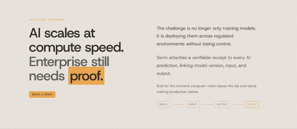 Time_Travela's tweet photo. Standard CV detects but never proves its answers just a black box. Blind trust fails at scale. SertnAI attaches a verifiable proof receipt to every prediction. 
#SertnAI #ComputerVision #VerifiableAI #ProofOfInference #AI https://t.co/TkP7tpio3C