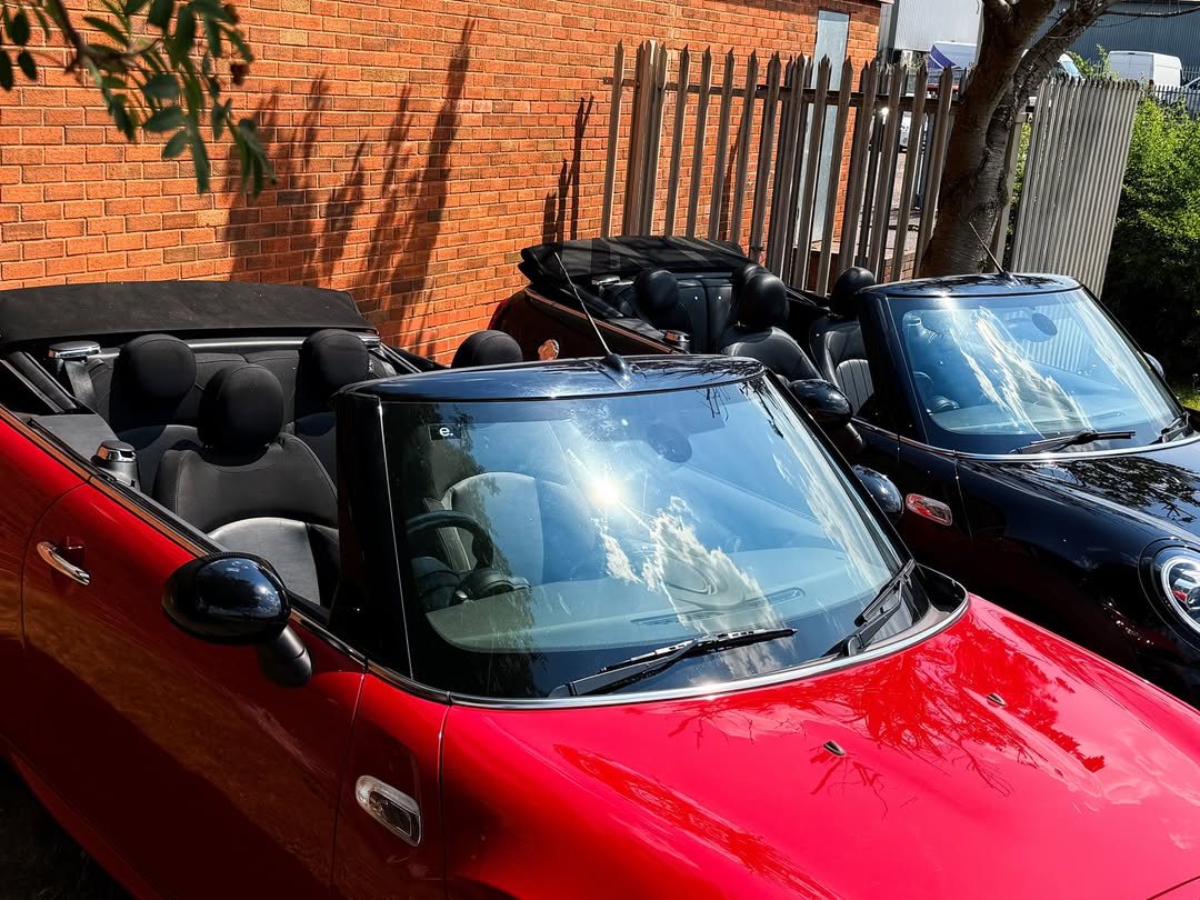 DanialGovero's tweet photo. I’m not sure there’s a better summer car! These two Cooper S Cabs are now live, each with fantastic options. Chili Red or Midnight Black? https://t.co/8UYMJqGAGF