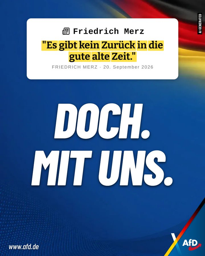 Markus_Krall's tweet photo. Der Arschtritt mit dem wir Merz und seine korrupte politische Klasse zur Hölle schicken werden, wird genug Rückstoß erzeugen, um den Rest des Landes in die "gute alte Zeit" zu versetzen. Komplett mit Wirtschaftswunder, Remigration, Werteerneuerung, Frieden und Freiheit. 
FU Friedrich. #FUF