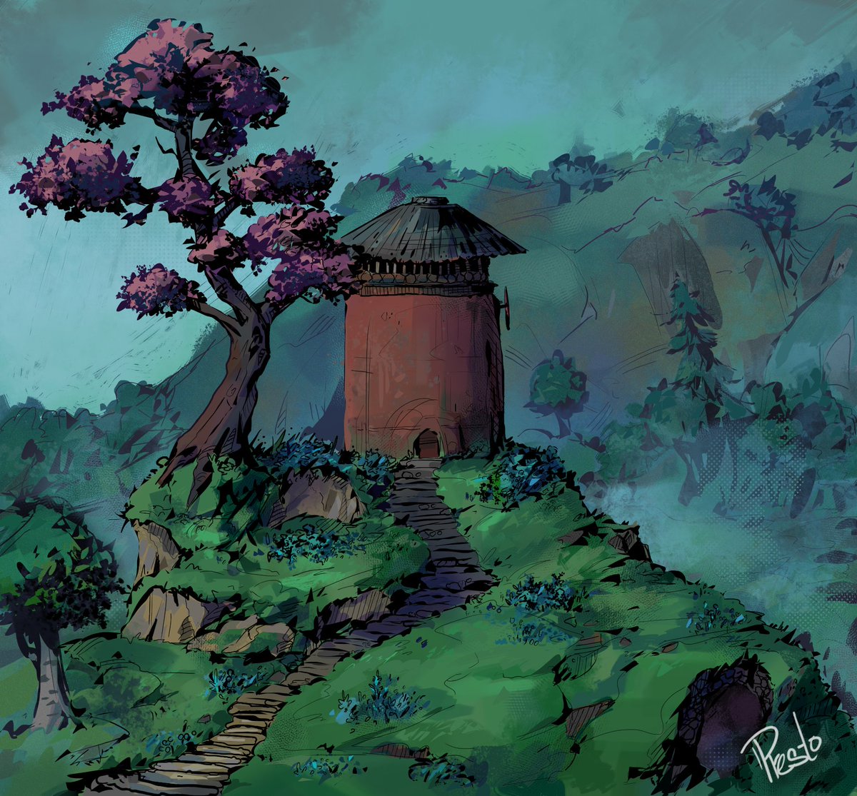 prest0allay's tweet photo. HC11 Bdubs base
No hesitation, no backing down. This is probably the fastest I've ever drawn a background. Lasso brush does wonders 
#hermitcraft https://t.co/ROujY6HVrA