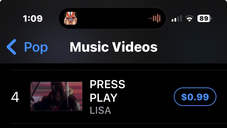 godislaIisa's tweet photo. “PRESS PLAY” by LISA has now spent 20 DAYS inside the Top 10 of the U.S. iTunes Music Videos chart, extending its incredible run. 🇺🇸🔥 https://t.co/2Hcb9E2flU