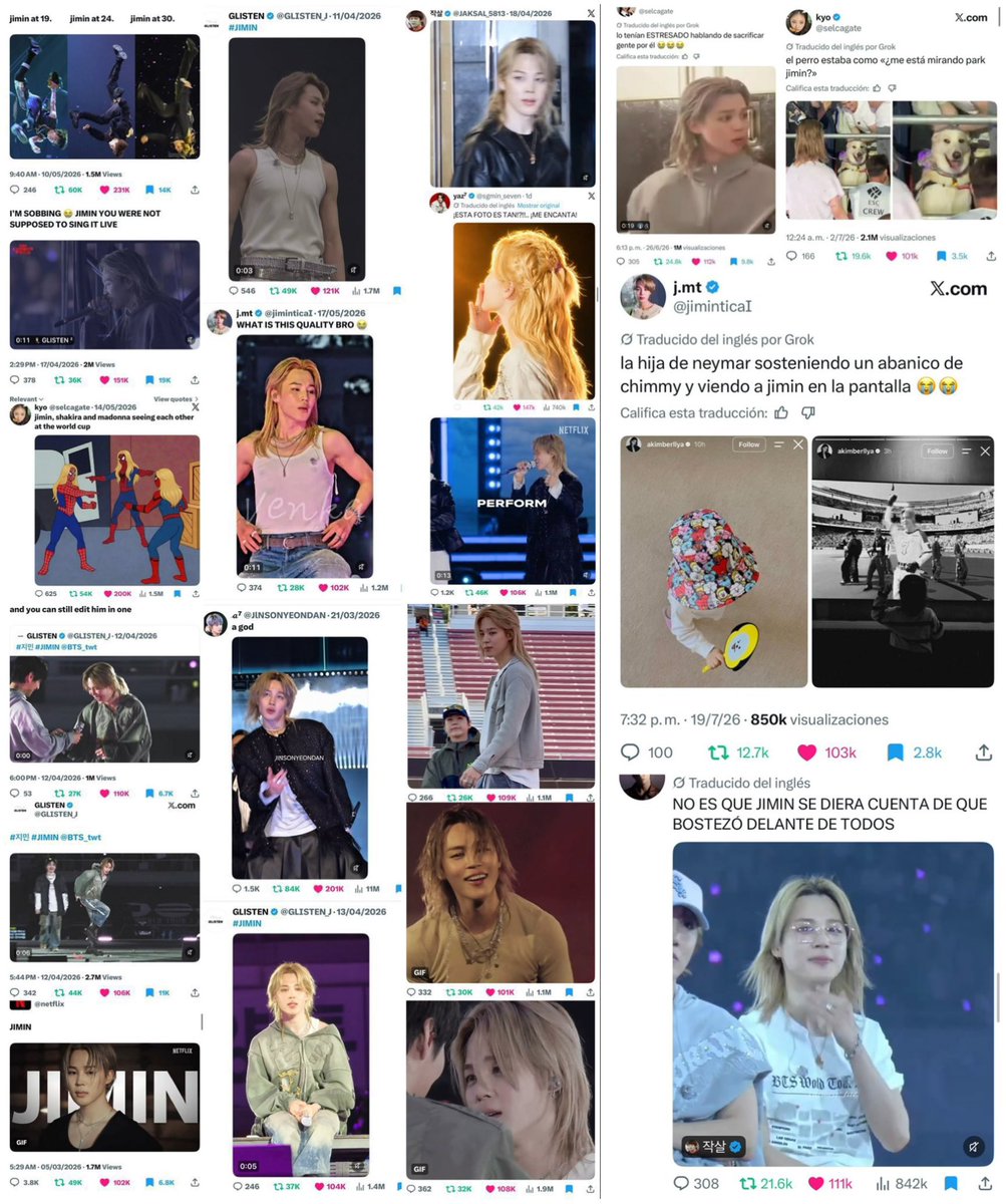 JiminLatinoFB's tweet photo. Otro día domingo para Jimin 😎💎 y un nuevo post en 100 MIL LIKES🔥

Sumando un total de 21 publicaciones que han sobre pasado los 100 mil likes, desde que inició la era ARIRANG.

🙌 Desde sus fancams icónicas, hasta su voz, baile, cabello, etc. Lo popular y relevante que es cada cosa que hace Jimin es increíble. Los números hablan por sí solos.

CONGRATULATIONS JIMIN