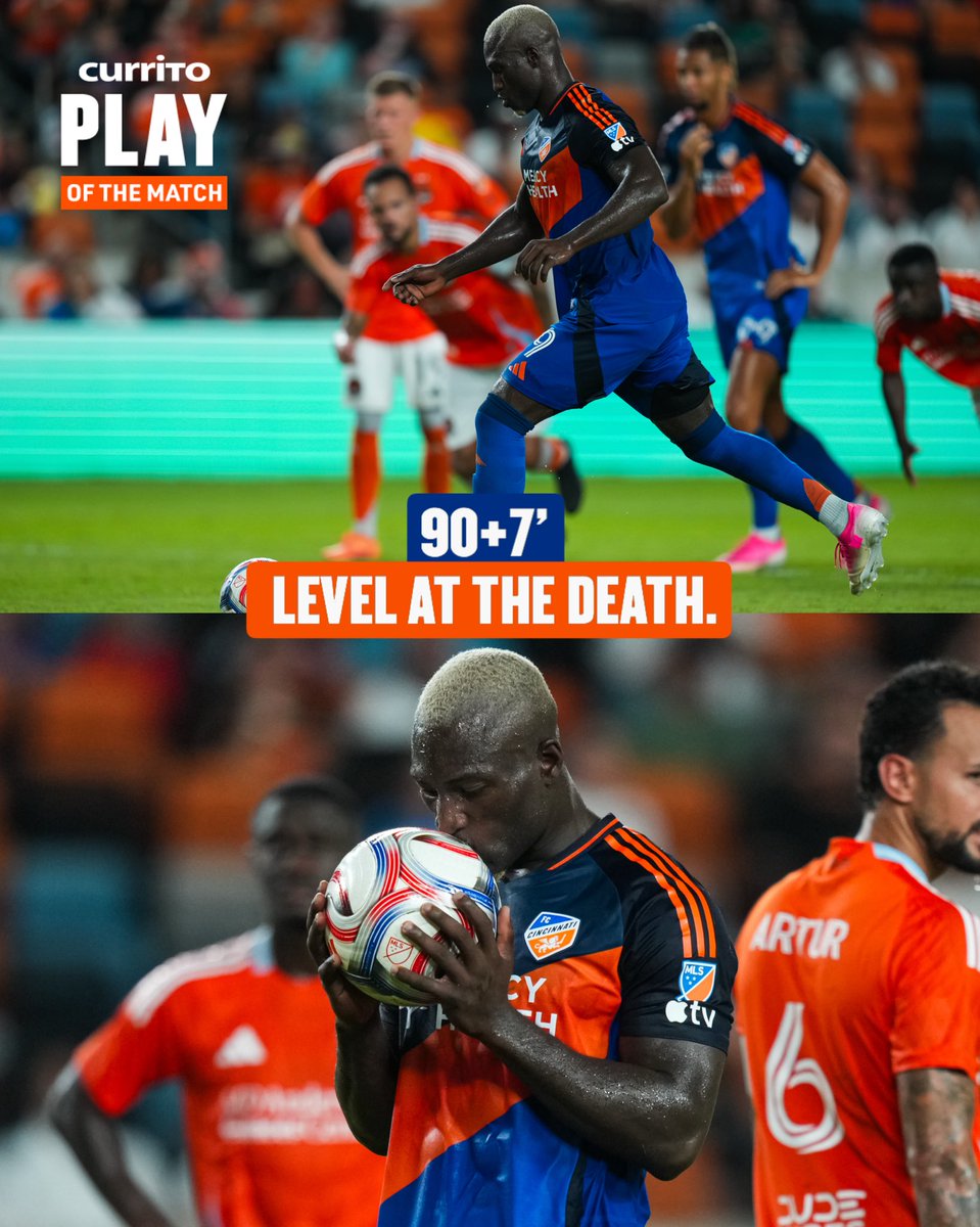 fccincinnati's tweet photo. Denkey's 90'+7' equalizer is your Currito Play of the Match. ⏰ https://t.co/0fAJhrHkkz