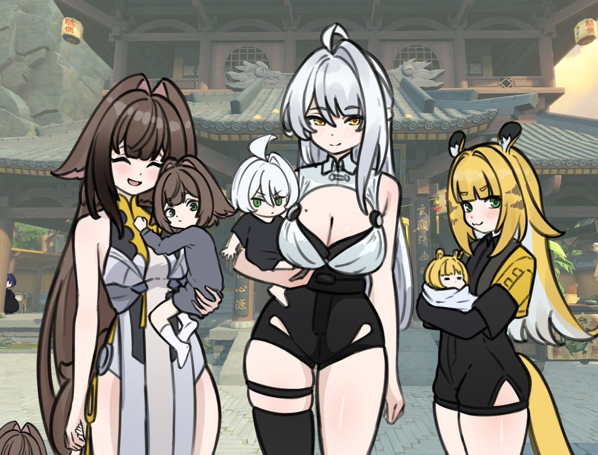 Arutemisu180's tweet photo. One big happy family https://t.co/0Q450hUr24