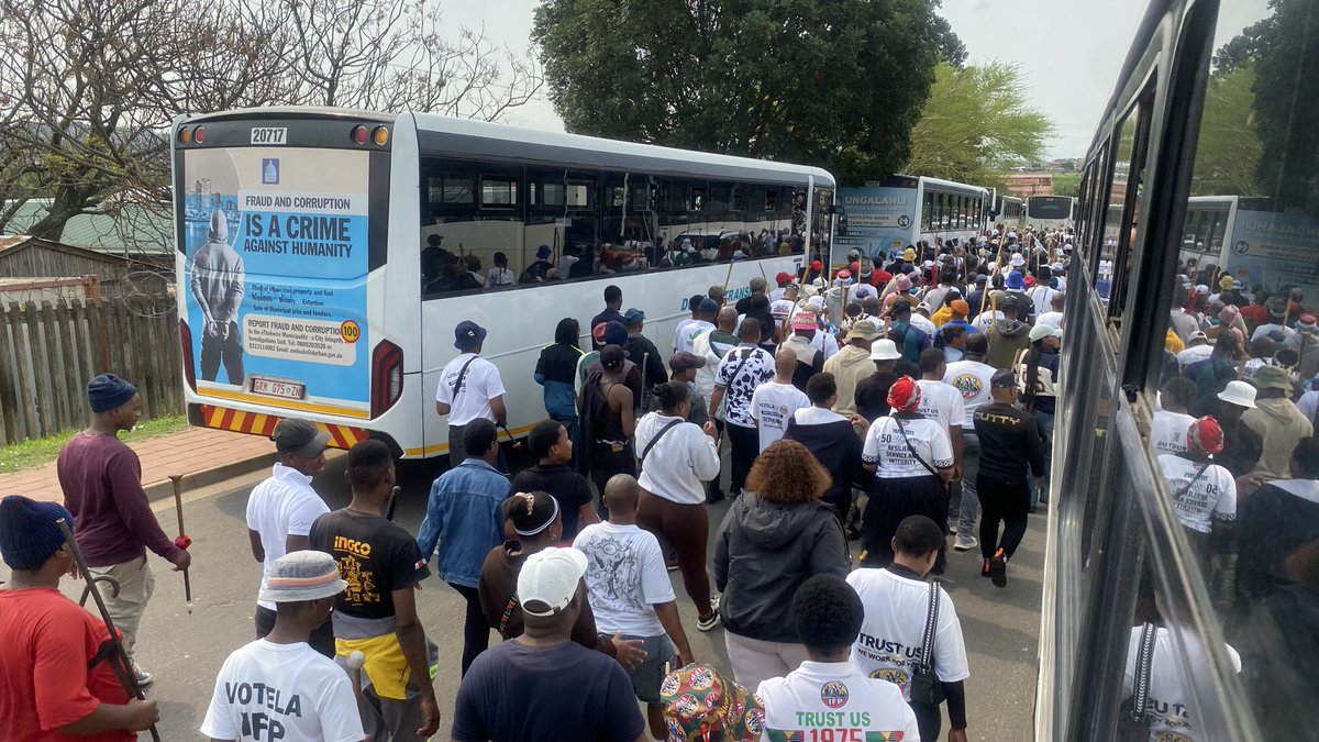 SibongileNdosi's tweet photo. KwaMashu is the centre of political activity today as the Inkatha Freedom Party launches its 2026 Local Government Election manifesto at Princess Magogo Stadium.

IFP President Velenkosini Hlabisa is addressing supporters.
#IFPmanifesto 
#LocalGovernmentElections https://t.co/BhPWULklZM