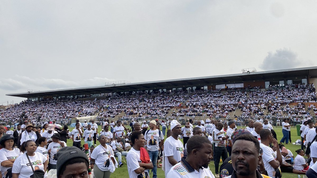SibongileNdosi's tweet photo. KwaMashu is the centre of political activity today as the Inkatha Freedom Party launches its 2026 Local Government Election manifesto at Princess Magogo Stadium.

IFP President Velenkosini Hlabisa is addressing supporters.
#IFPmanifesto 
#LocalGovernmentElections https://t.co/BhPWULklZM