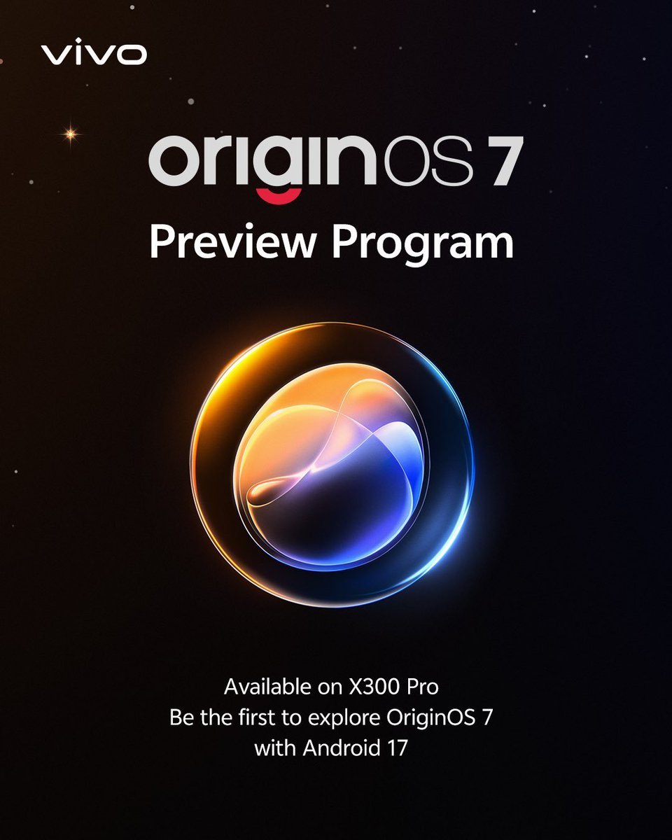 ravi3dfx's tweet photo. #OriginOS7 Global beta version is going to release tomorrow. π
Are you excited ?? π€
#VivoX300Pro and #iQOO15 will get the beta versions at first. https://t.co/MBVSTRqYFE
