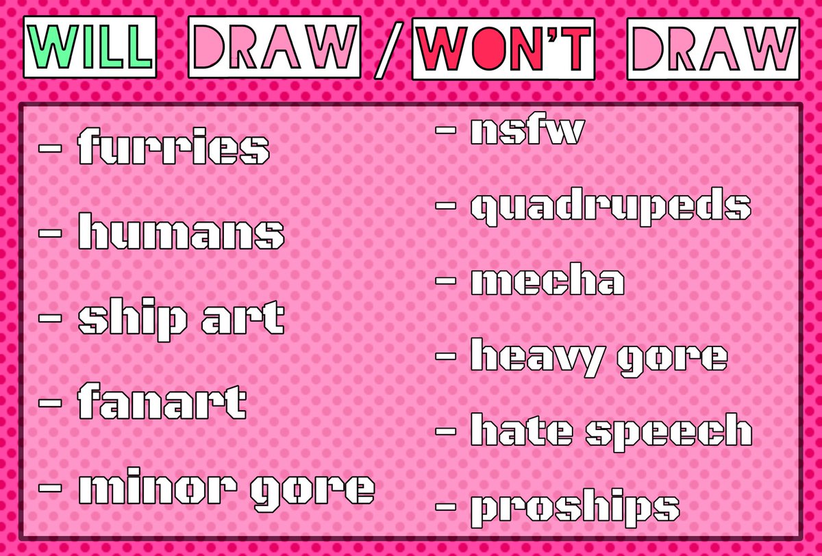 mysweetbruiserr's tweet photo. my art style has changed so i figured i should update my commission sheet 🥹✌️

#commission #furryart #artist https://t.co/5eZfx8Nevd