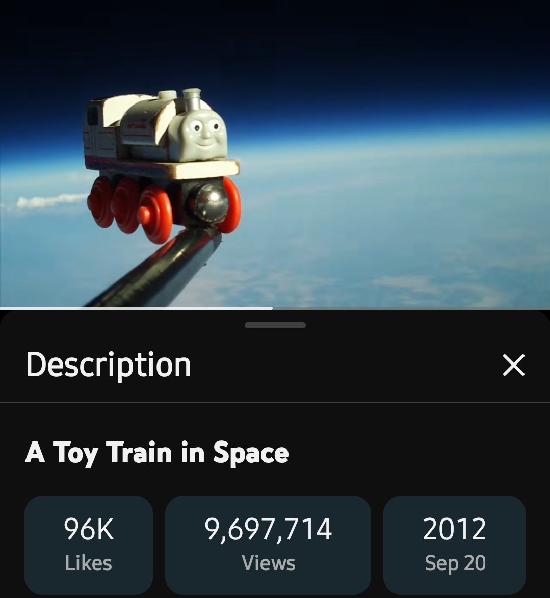 nekrubbobby's tweet photo. 14 years ago today, Ron Fugelseth posted the video of him sending his son's wooden Stanley to space. https://t.co/IBQYwlcCAL