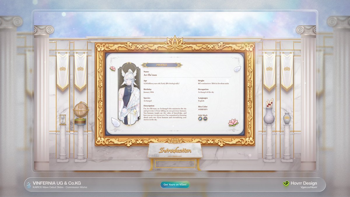 by_hovrr's tweet photo. KAIROS Debut Slides
Commissioned by @VInferniaVT & @VSVirtualStar
Thank you for collaborating with us!ð
#VgenComm #VgenOpen #KAIROS #VSTARProject #VtubersEN https://t.co/xAiuMDNfeP