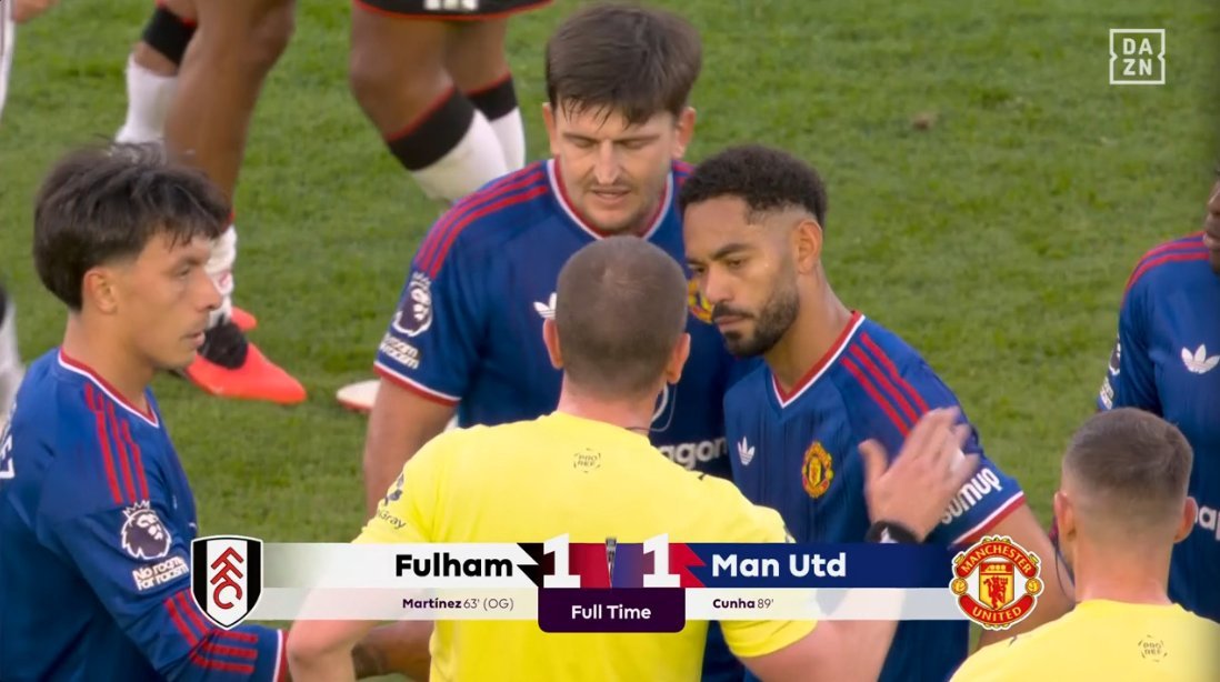 UtdRoad_ID's tweet photo. Full time : Fulham 1-1 Manchester United. 

• Masih ga bisa bongkar tim low-block
• Martinez bagus, tapi apes. 
• Bruno lemes, main agak kekanan gak se efektif biasanya. 
• Tim seperti kehilangan semangat juang untuk mencuri point lebih dulu. 
• Peringkat 12, 5 point. https://t.co/PNjOaQfarw
