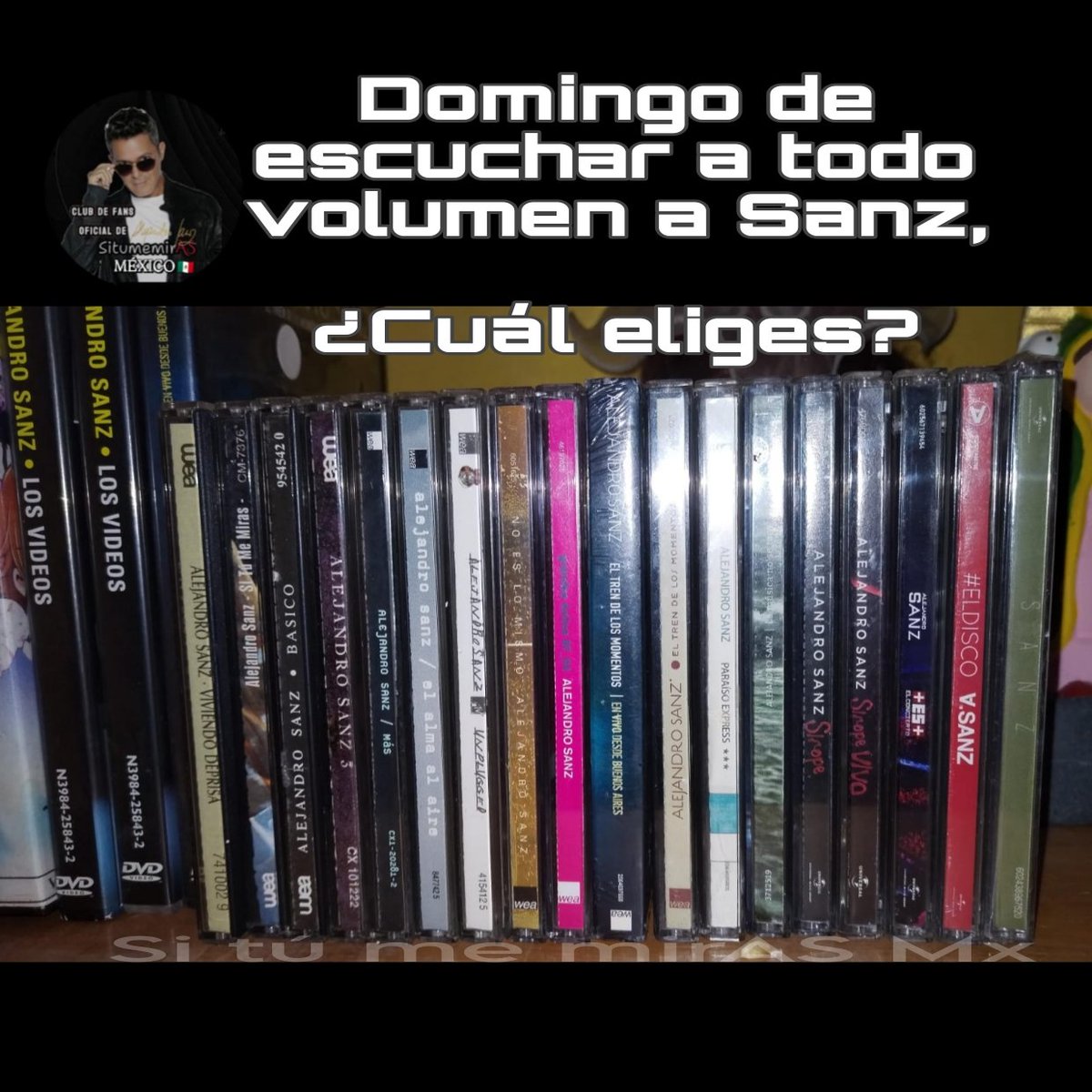 SitumemirasMX's tweet photo. ¿Cuál es tu álbum favorito para escuchar este domingo Sanzero 😃?

#fams #situmemirasmx #AlejandroSanz  #albums #musica
#dominguito  @AlejandroSanz

📸 Wendy M. https://t.co/2L7Eo1rBtY